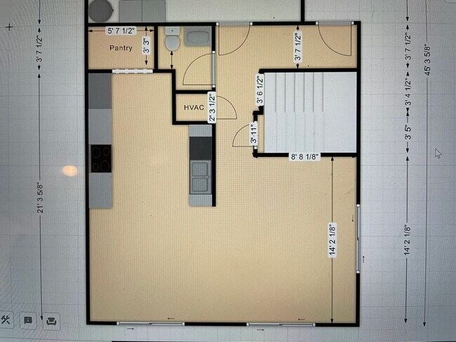 Downstairs floor plan washer and dryer actually located in kitchen(dimensions are approximate) - 208 Twin Lakes Ln