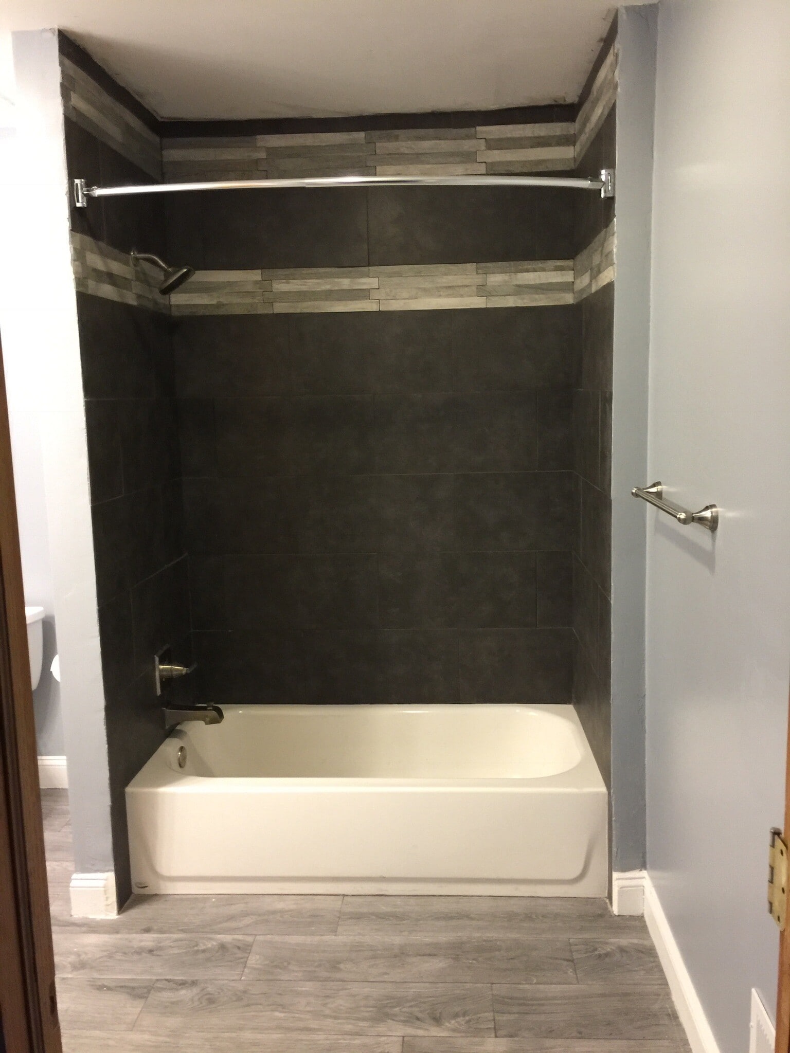 tub and tiled shower - 804 Carpenter St