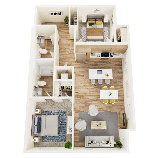 B5 - Two Bedroom Two Bath - Green Leaf Shoreline