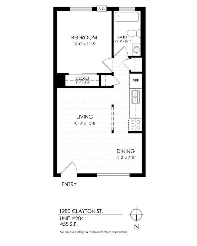 Floorplan - 1280 Clayton St. Apartments