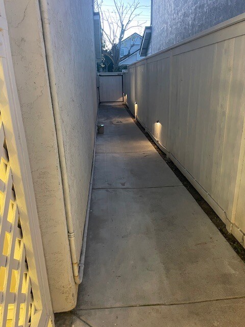 Side yard walkway - 10545 Kemerton Rd