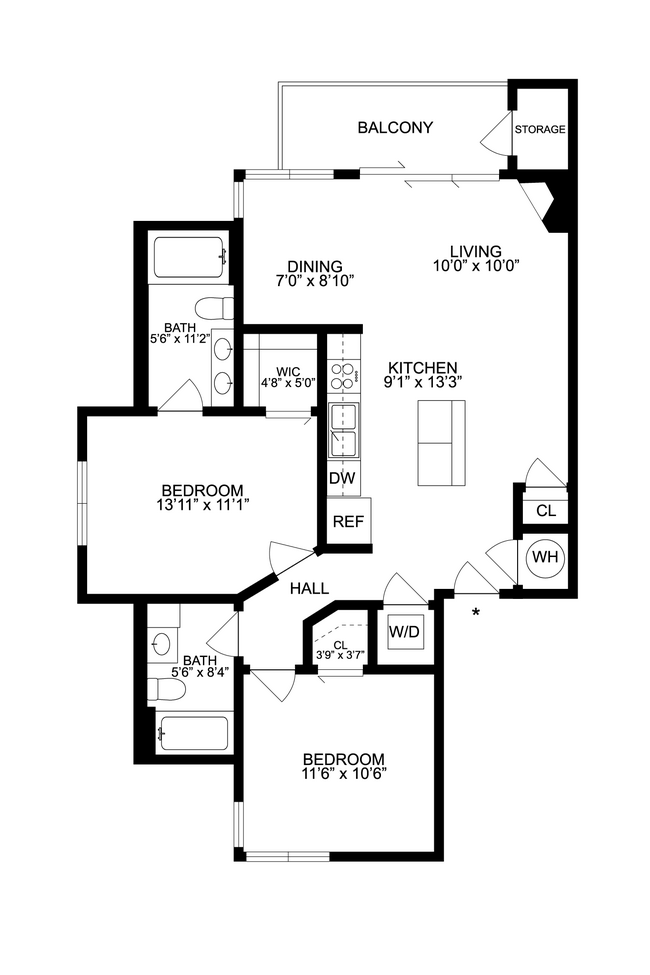 Floorplan - Lake Vista Apartments