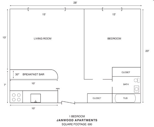 1BR/1BA - Janwood Apartments