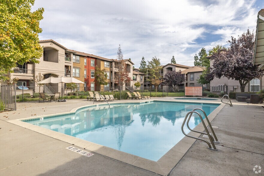 Pool Area View 1 - Crocker Oaks Apartments