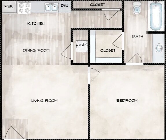 Floorplan - 74 Lyerly Place Apartments