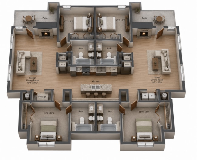 Floorplan - The Robinson on Melrose