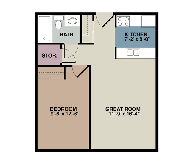 Floorplan - Old West Apartments