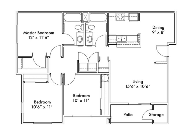 Floorplan - Scriber Creek Apartments