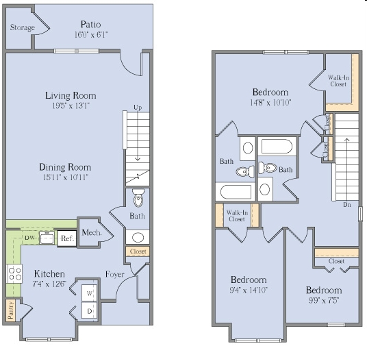 3BR/2.5BA - England Run Townhomes