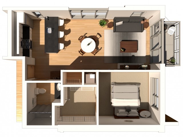 Vista - 1 Bed / 1 Bath - 708 SF - Encore