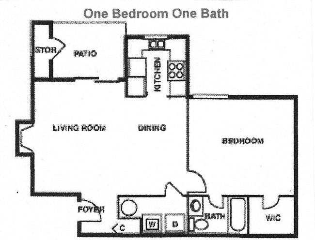 1BR/1BA - Quail Forest Apartments