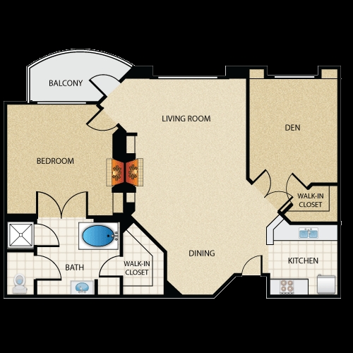 1BR/1BA - The Summit