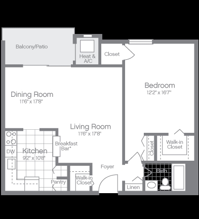 1BR/1BA - PeachTree of McLean