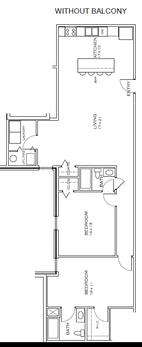 2BR/2BA - Station 11 Apartments