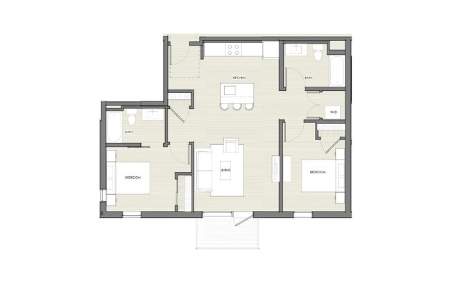 Two Bedroom A - 945 SF - The Richmond