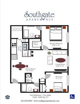 2BR/2BA - Southgate Apartments