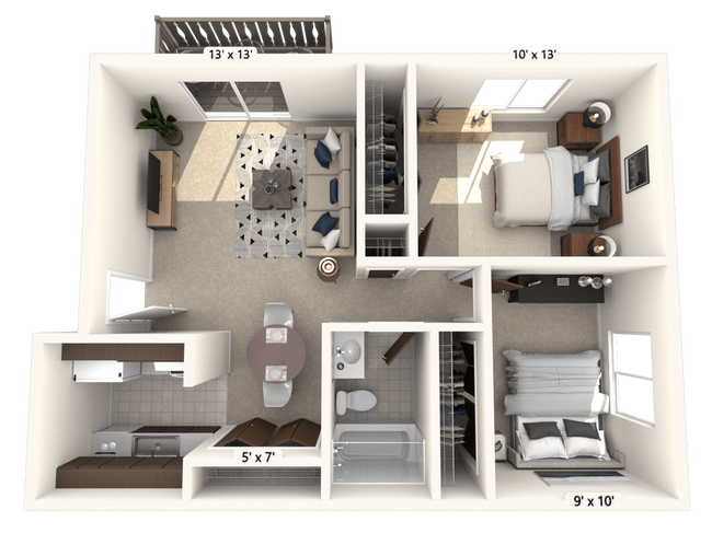Floorplan - Bavarian Village Apartments