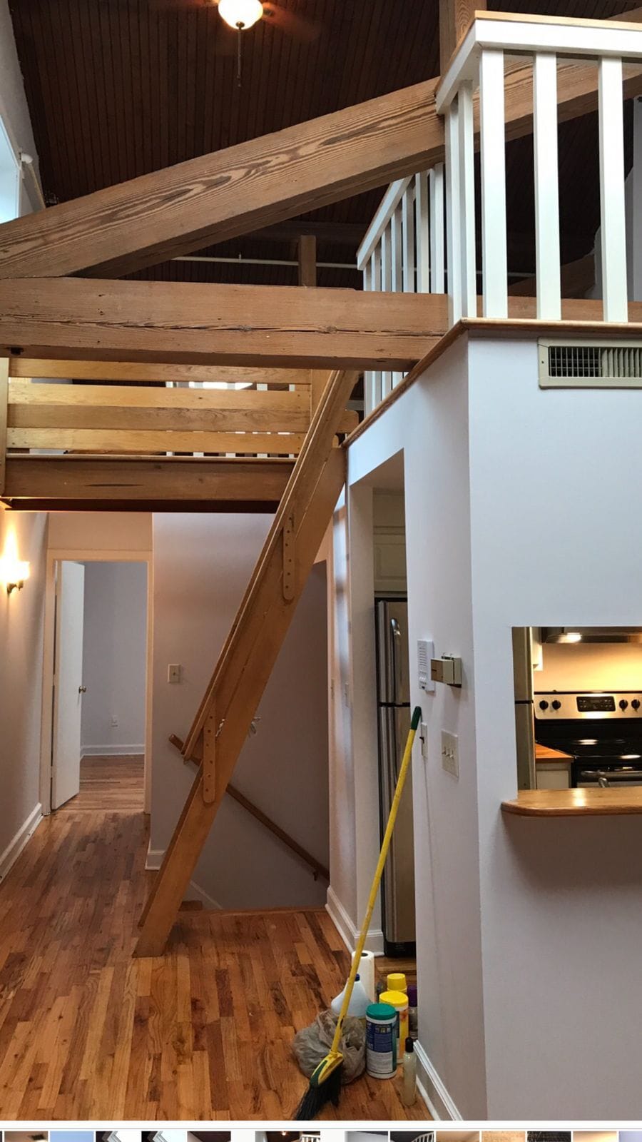 hallways with bedroom at the end - 134 Washington St