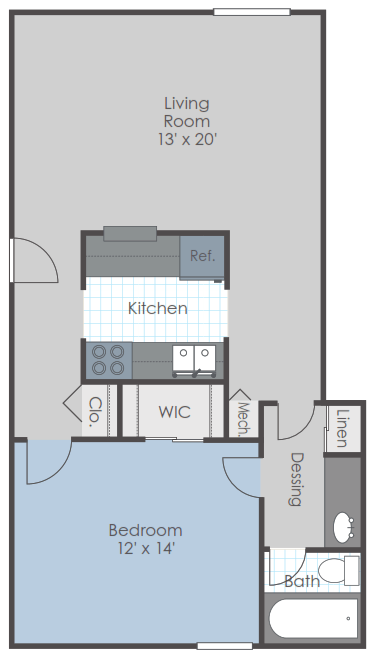 Floorplan - Kensington Manor Apartments