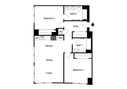 2BR/2BA - Rincon Green