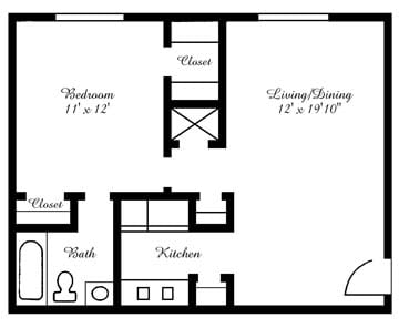 1BR/1BA - The Oakley