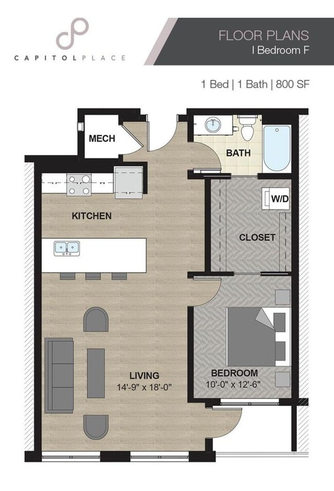 Floorplan - Capitol Place Apartments