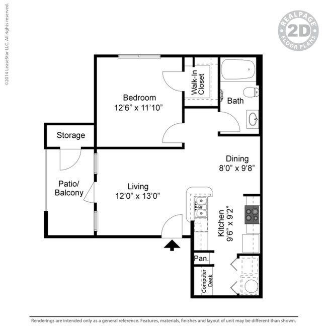 1BR/1BA - The Abram