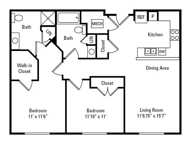Floorplan - The Marquis at the Woods Apartment Homes