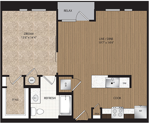 Floorplan - Haskell Flats