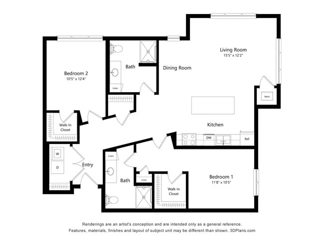 Floorplan - The Winslow 62+ Apartments