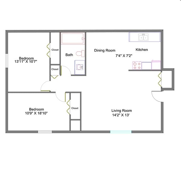 Floorplan - Brighton Plaza Apartments