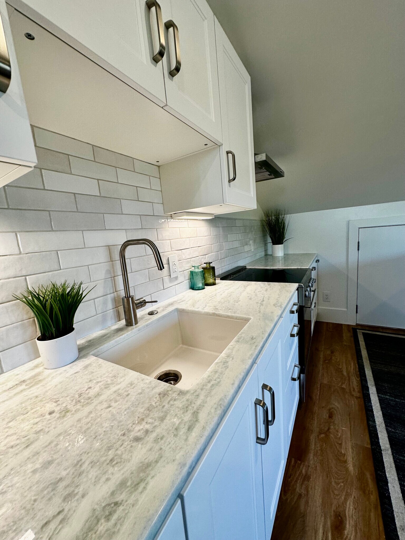 brand new kitchen with electric cooktop - 521 Palm St