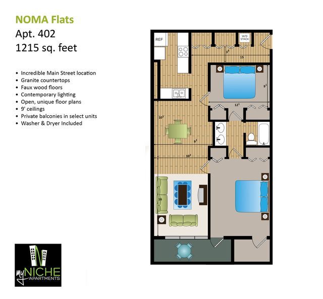 402 floor plan - NOMA Flats