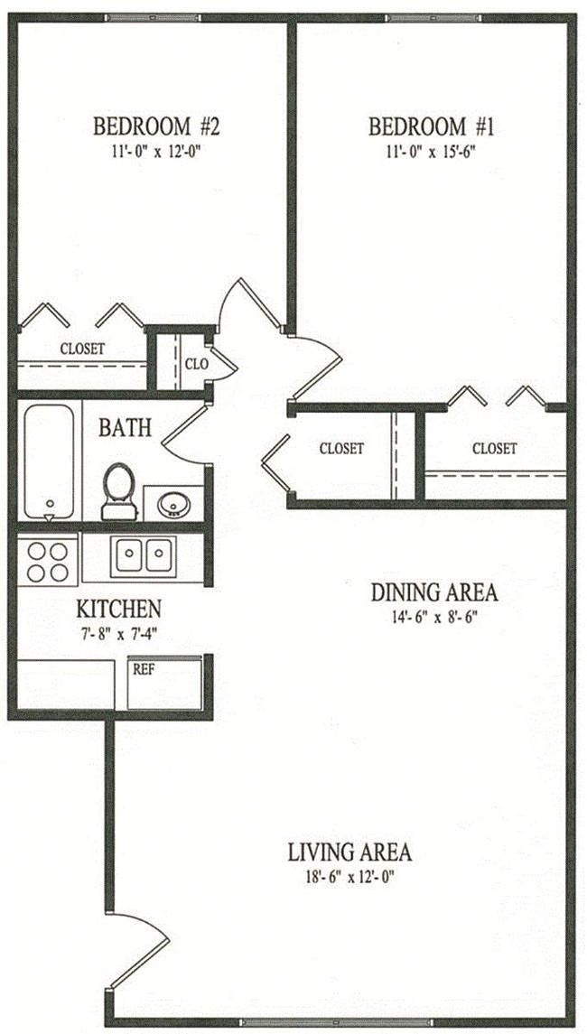 2 Bedroom 1 Bathroom - Red Oak Acres