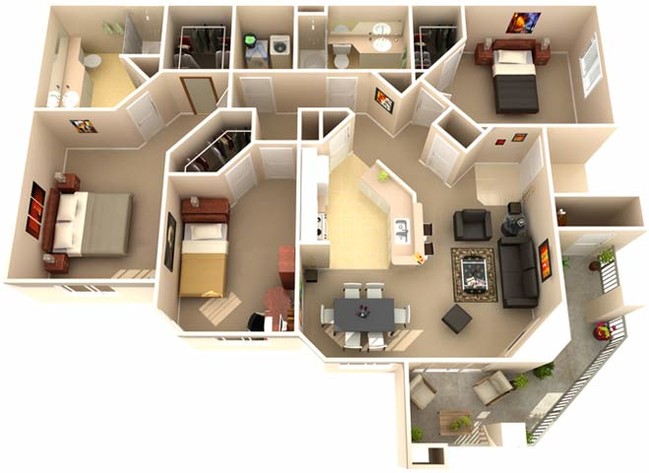 Floorplan - Rolling Oaks Apartment Homes