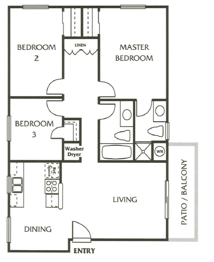 3BR/2BA - Aventerra Apartment Homes