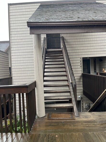 Flight of 15 stairs up to the condo from the carport - 7511 N Edgewater Ave