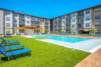 view of pool with a yard and a pergola - Avasa Spring Branch