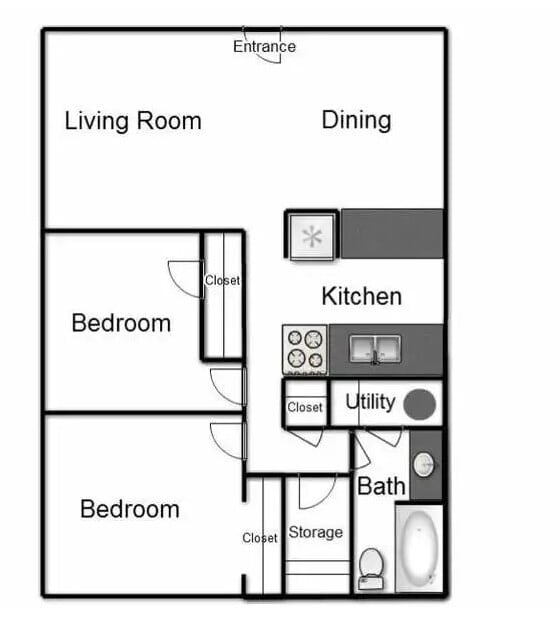 Millcreek 2 Bedroom.jpg - Millcreek Apartments