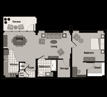 Dorsey Tower 1B - The Tower at Dorsey Manor: 62+