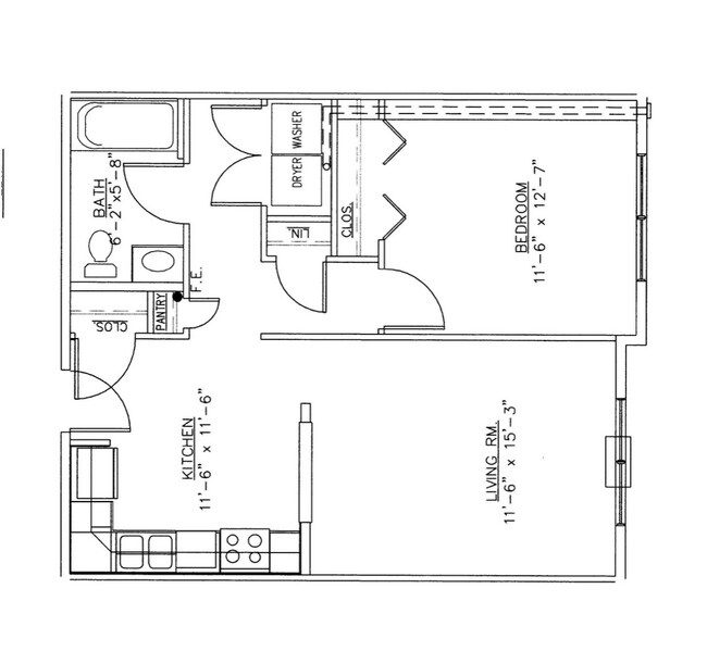 1 BR 1 Bath .png - Rockledge Pointe