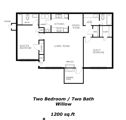 2BR/2BA - Parkwood Village