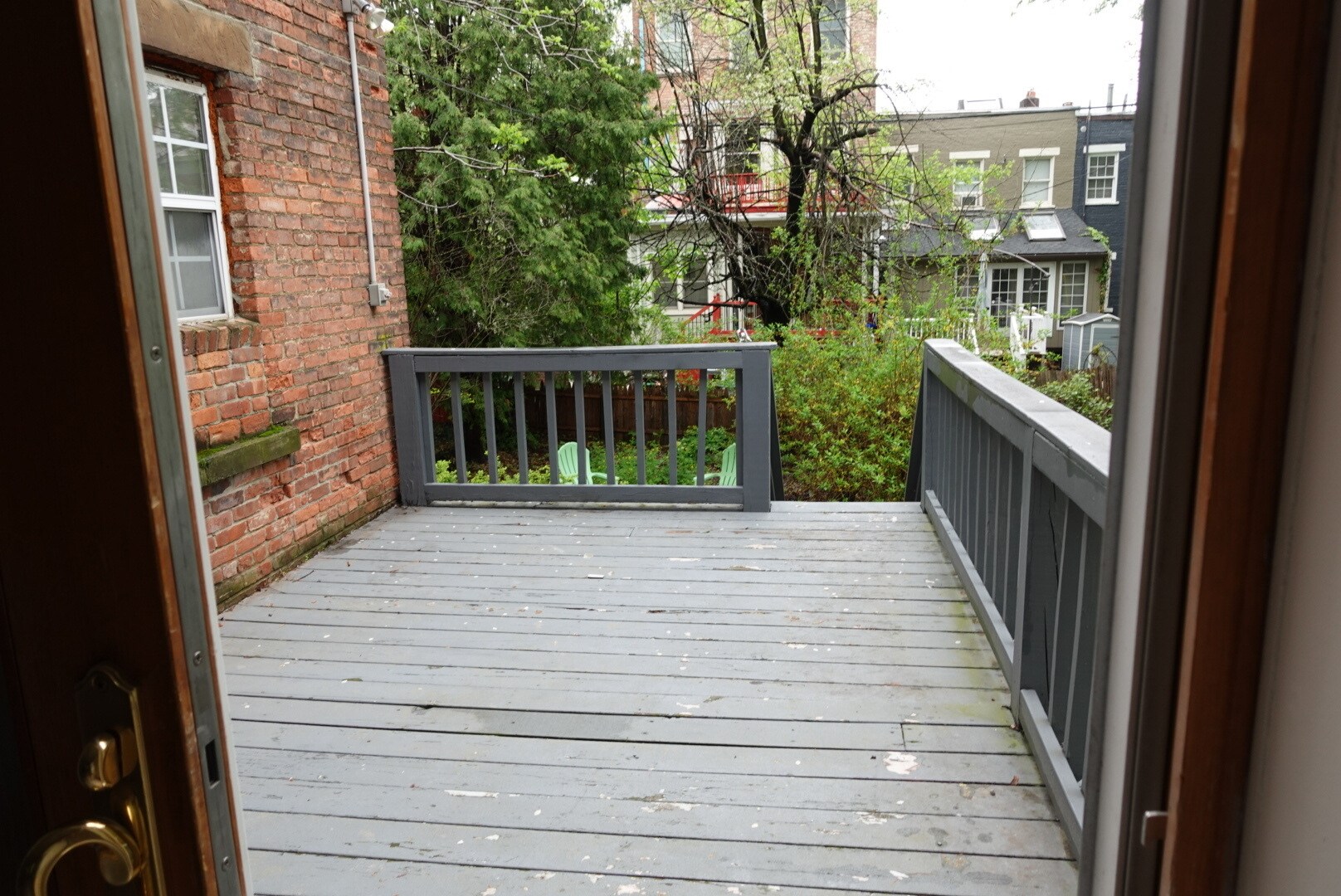 Back deck has plenty of room for table and outdoor grill - 327 Hudson Ave