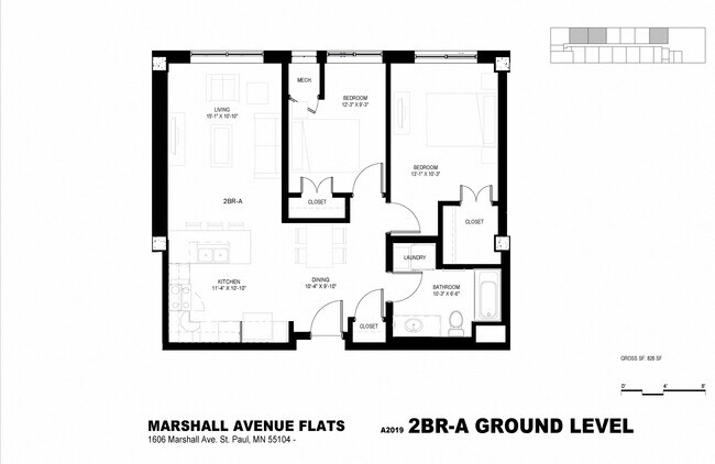 Floorplan - Marshall Avenue Flats