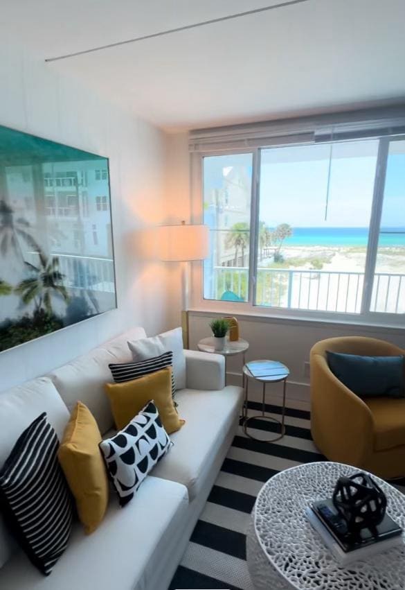 FULLY FURNISHED LIVING ROOM - Mar-a-Sol Waterfront Residences