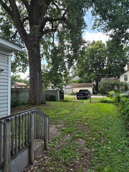 backyard view to parking pad - 343 Belgrade Ave