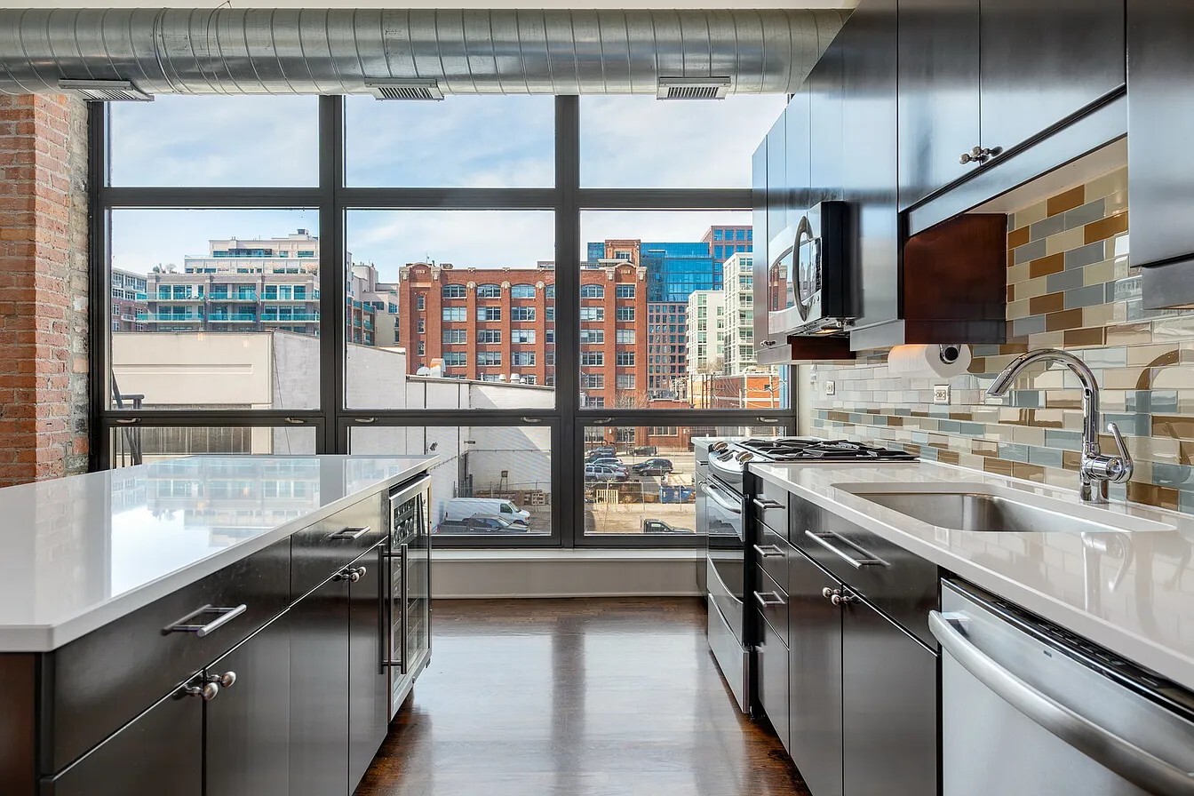 Kitchen with Wine Fridge - 23 N Green St
