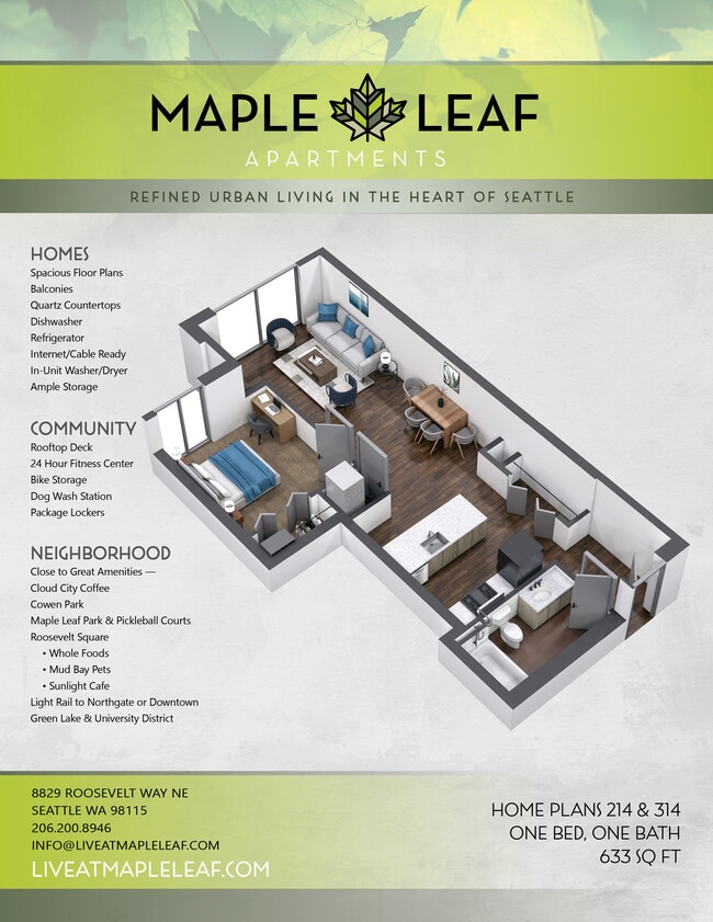 Floorplan - Maple Leaf Apartments