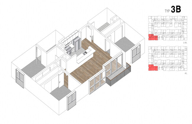 Floorplan - Lido Apartments - 4847 Oakwood