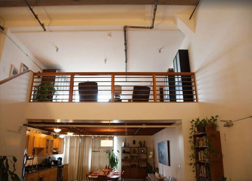 View from 1st floor to master loft - 1924 Union St